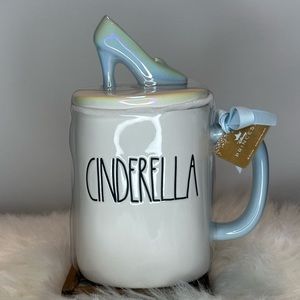 Rae Dunn Cinderella Double Sided mug with Glass Slipper Topper